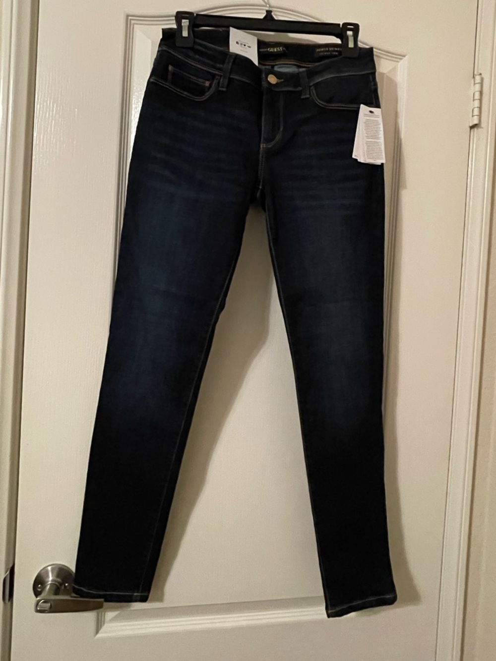 GUESS Women's Dark Indigo Skinny Jeans - Sleek Stretch Denim